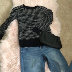 J Crew navy/gray sweater EUC